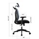 preview thumbnail 13 of 40, Ergonomic Mesh Executive Chair Home Office Chair with Lumbar Support, Headrest