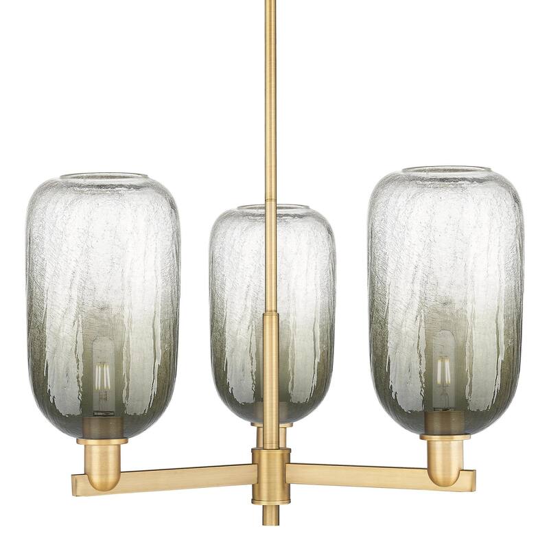 Innovations Lighting 716-3CR-17-18 Brookhaven Cloche Chandelier - Brushed Brass / Slate
