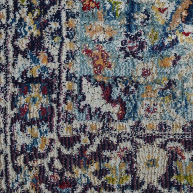 Donit Power Loomed Distressed Abstract Floral Traditional Non Skid Area Rug By HomeRoots - 72' X '24' X '0.5