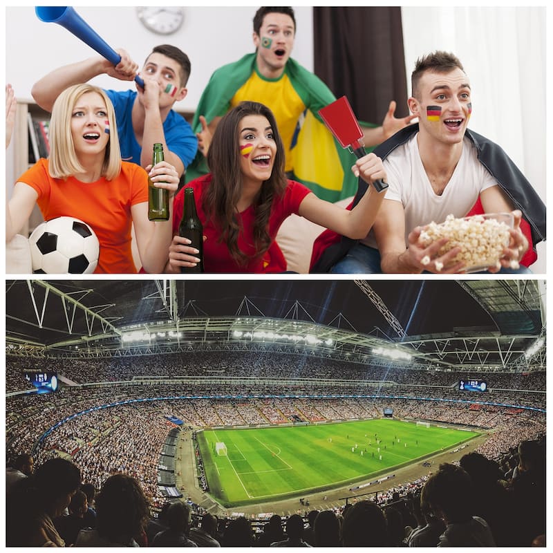 9inch Cow Bells for Football Games, 2pcs Cowbells for Sporting Events - Red