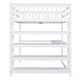 preview thumbnail 25 of 82, Space-Saving Loft Bed with Storage Shelves and Desk, Solid Wood Loft Bed Frame with Ladder and Guardrail for Kids Teens Adults