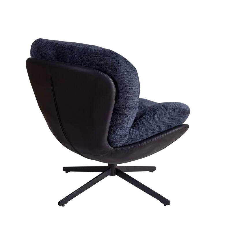 Modern Chenille 360° Swivel Office Chair with Metal Base Frame