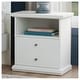 preview thumbnail 1 of 4, Signature Design by Ashley Bostwick 1-drawer White Nightstand White - 1-drawer
