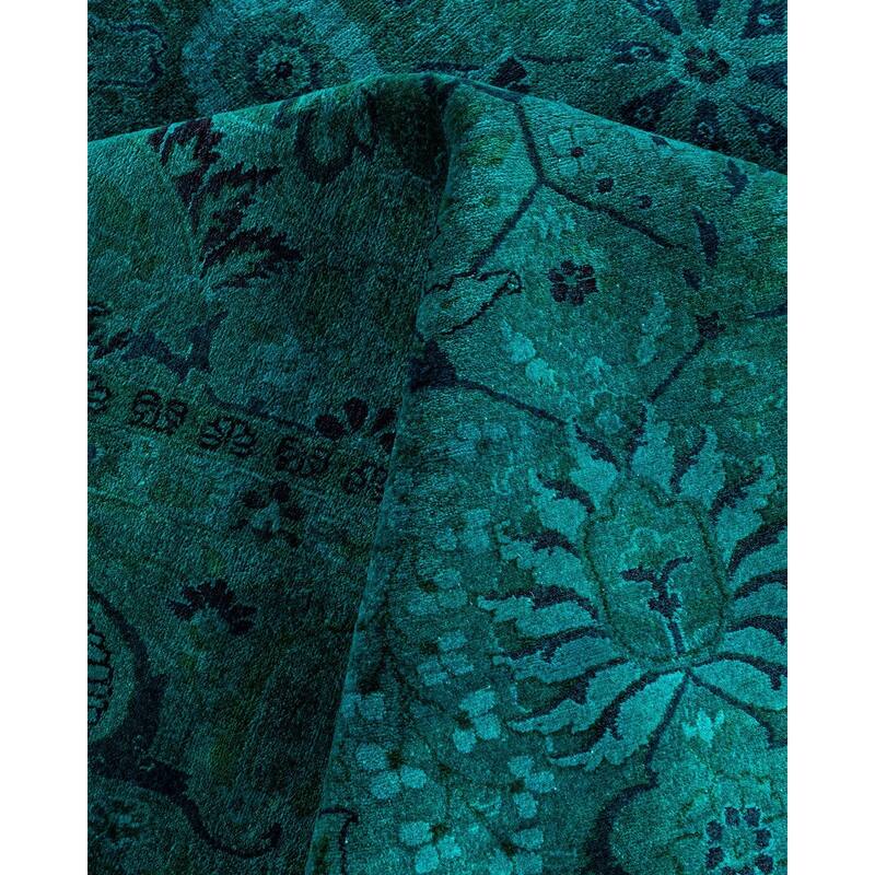 Fine Vibrance One-of-a-Kind Hand-Knotted Area Rug - Blue, 6' 3" x 9' 4" - 6' 3" x 9' 4"
