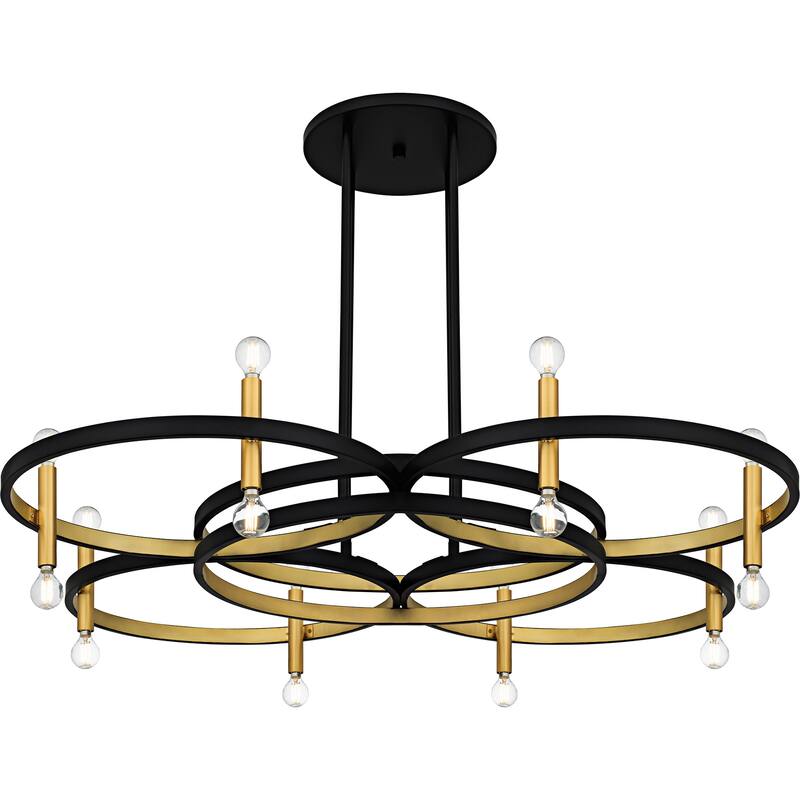 Winsland 8-Light Matte Black Chandelier