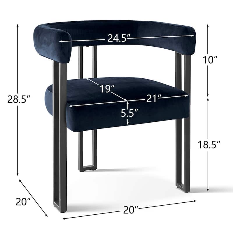 Upholstered Velvet Armchair (Set of 2)