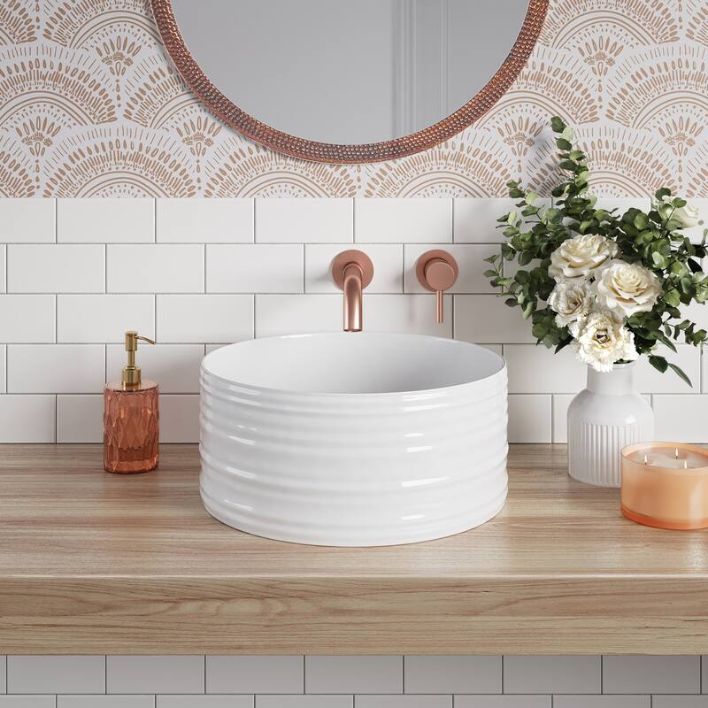 Swiss Madison SM-VS341 Adour 16-1/8" Circular Ceramic Vessel Bathroom