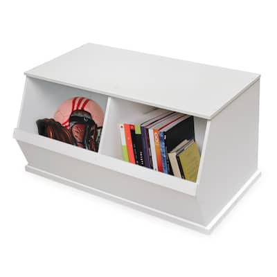 Badger Basket Two Bin Stackable Storage Cubby