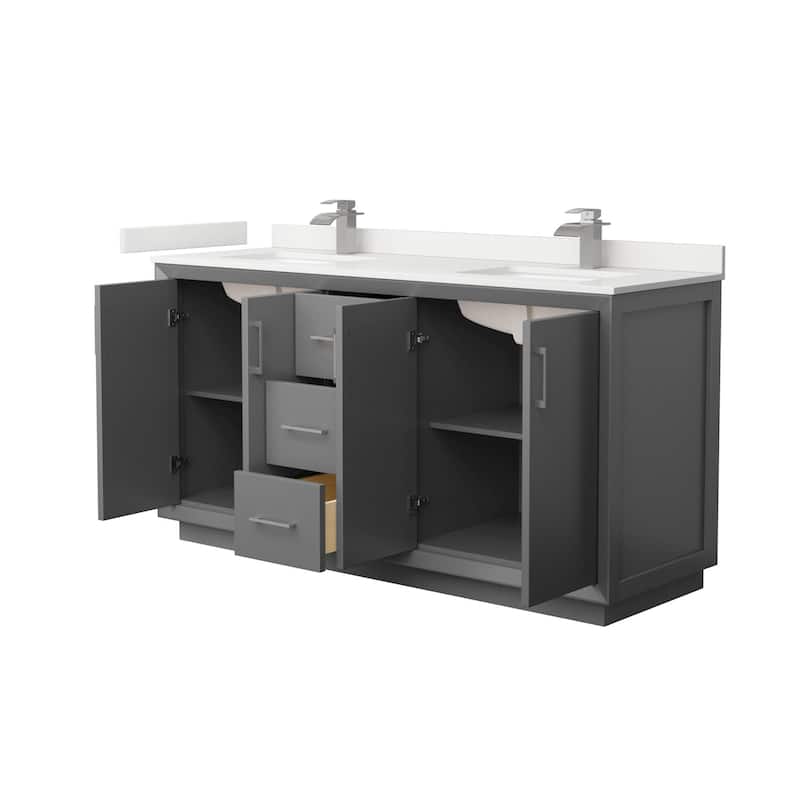 Wyndham Collection WCF414166D-QTZ-UNSMXX Strada 66" Free Standing