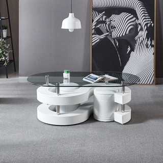 3 Pieces Coffee Table Set for Living Room - Bed Bath & Beyond - 36400299