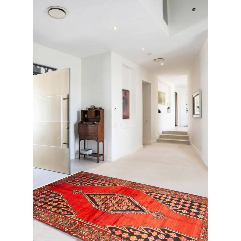 ECARPETGALLERY Hand-knotted Anadol Red Wool Rug - 4'8 x 8'9