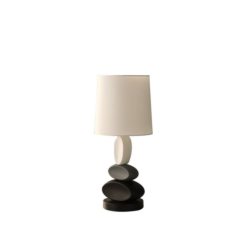 19" In Coastal Como Modern Stacked Tablets Metal Table Lamp - Multicolor
