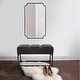 preview thumbnail 2 of 8, Allan Andrews Rectangular Wall Mirror with Scooped Stainless Steel Frame - 24"W x 36"H