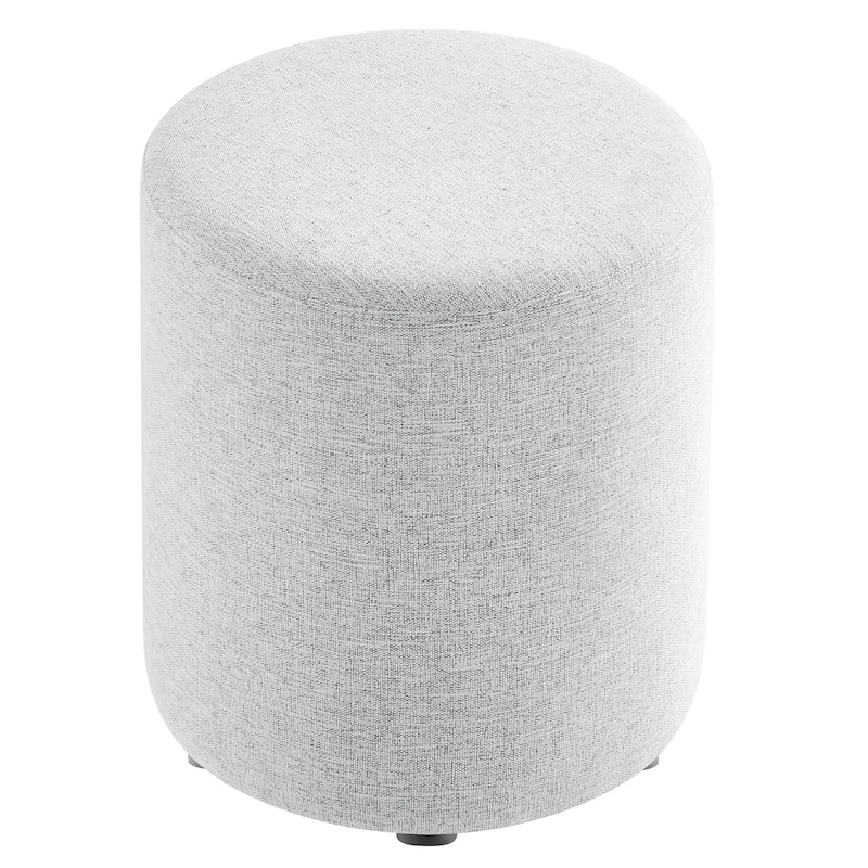 Callum 16"/23"/29"/38" Round Woven Heathered Fabric Upholstered Ottoman