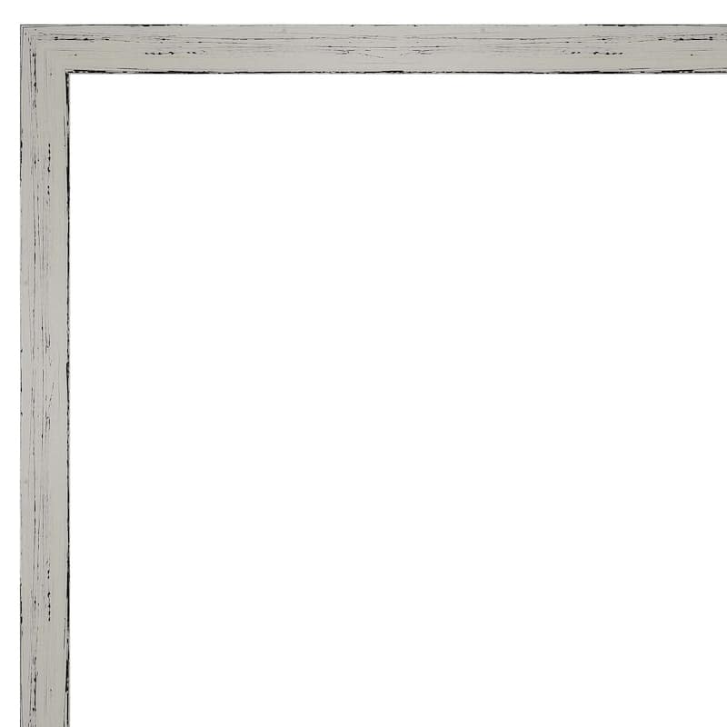 Shiplap White Narrow Wood Framed Black Corkboard Bulletin Board