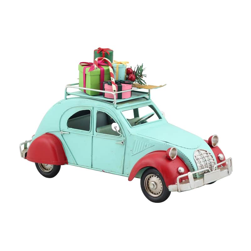 14" Red & Blue Buggy with Christmas Gifts - Small