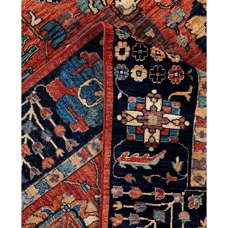 Serapi One-of-a-Kind Hand-Knotted Area Rug - Red - 9' 0" x 11' 9"