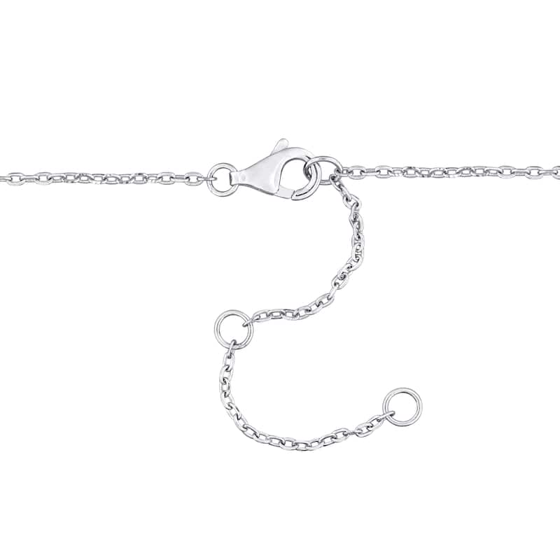Miadora 3.5-4mm Blue Topaz Bead 0.56ct tgw Bracelet 1 mm Rolo Chain in Sterling Silver
