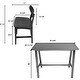 preview thumbnail 13 of 18, Zenvida Mid Century 3 Piece Counter Height Pub Dining Set Wood Table, 2 Bar Stools