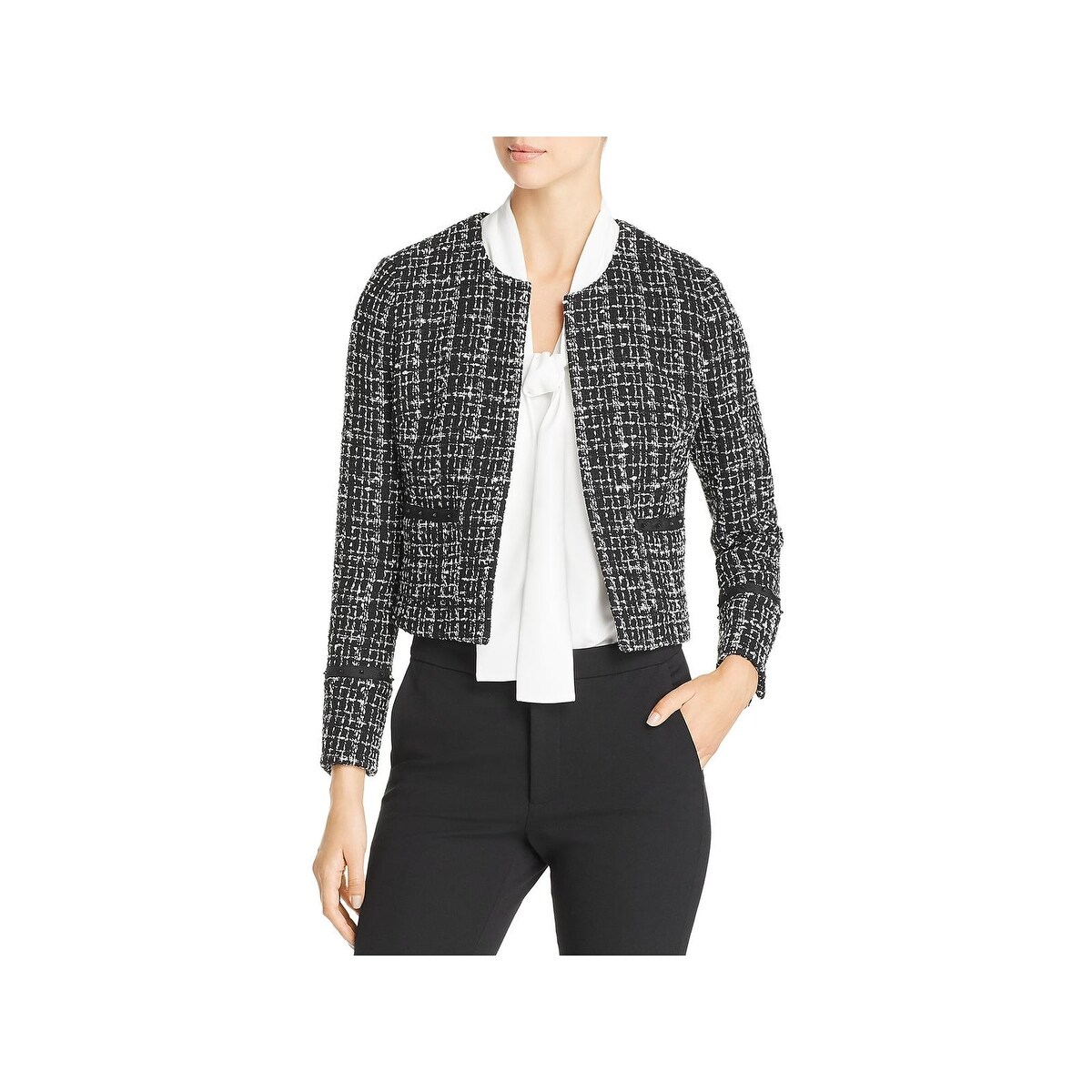 Shop Boss Hugo Boss Womens Kalali Open Front Blazer Tweed Suit