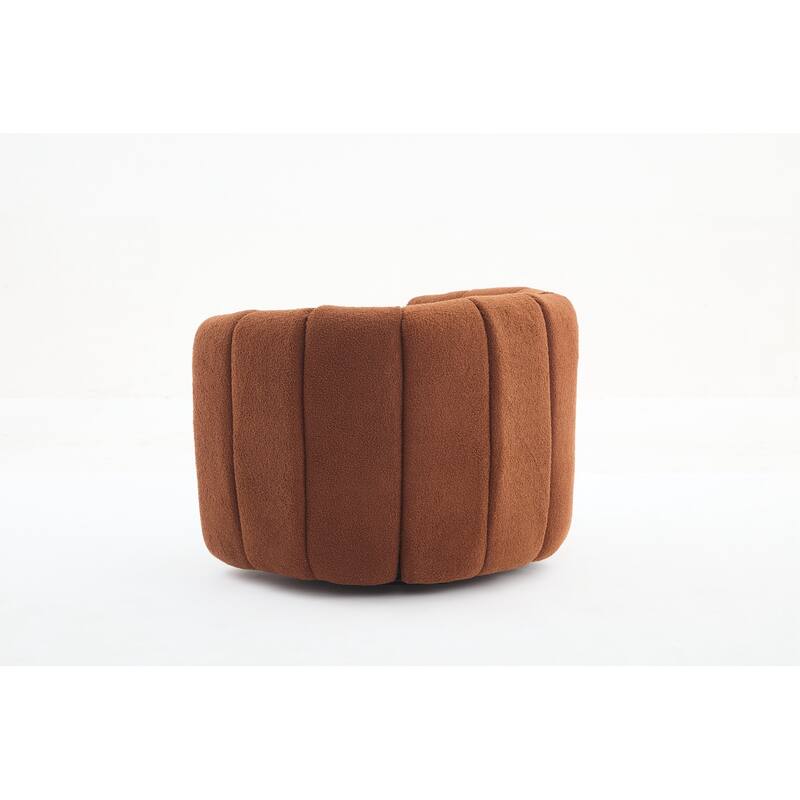 Accent Barrel Chair, Modern Round Armchairs with Upholstered, Comfy Swivel Accent Chair for Living Room