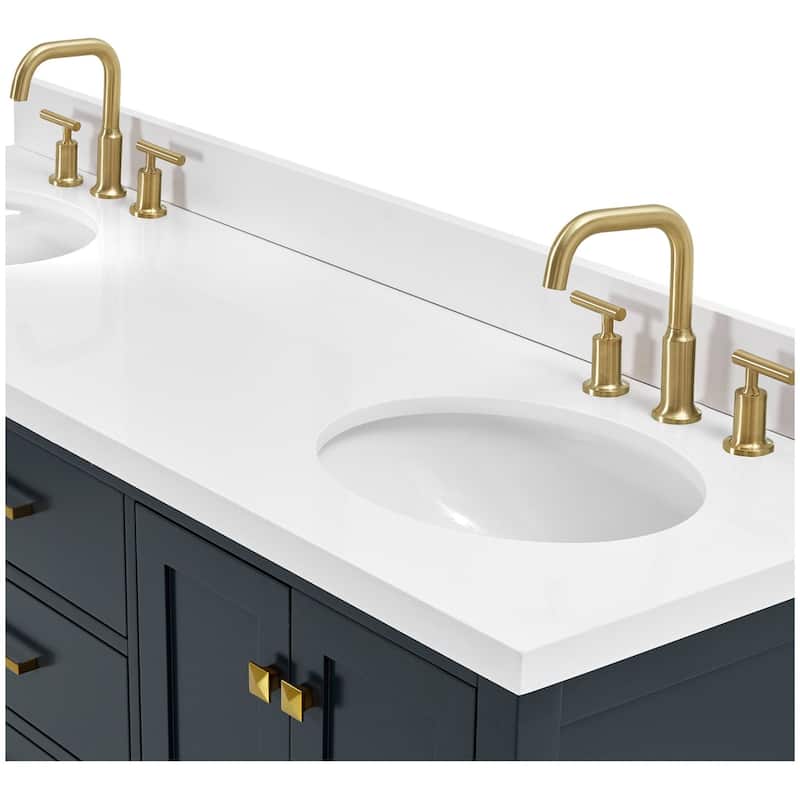 Ariel A067DWQOVO Cambridge 67" Free Standing Double Oval Basin Vanity