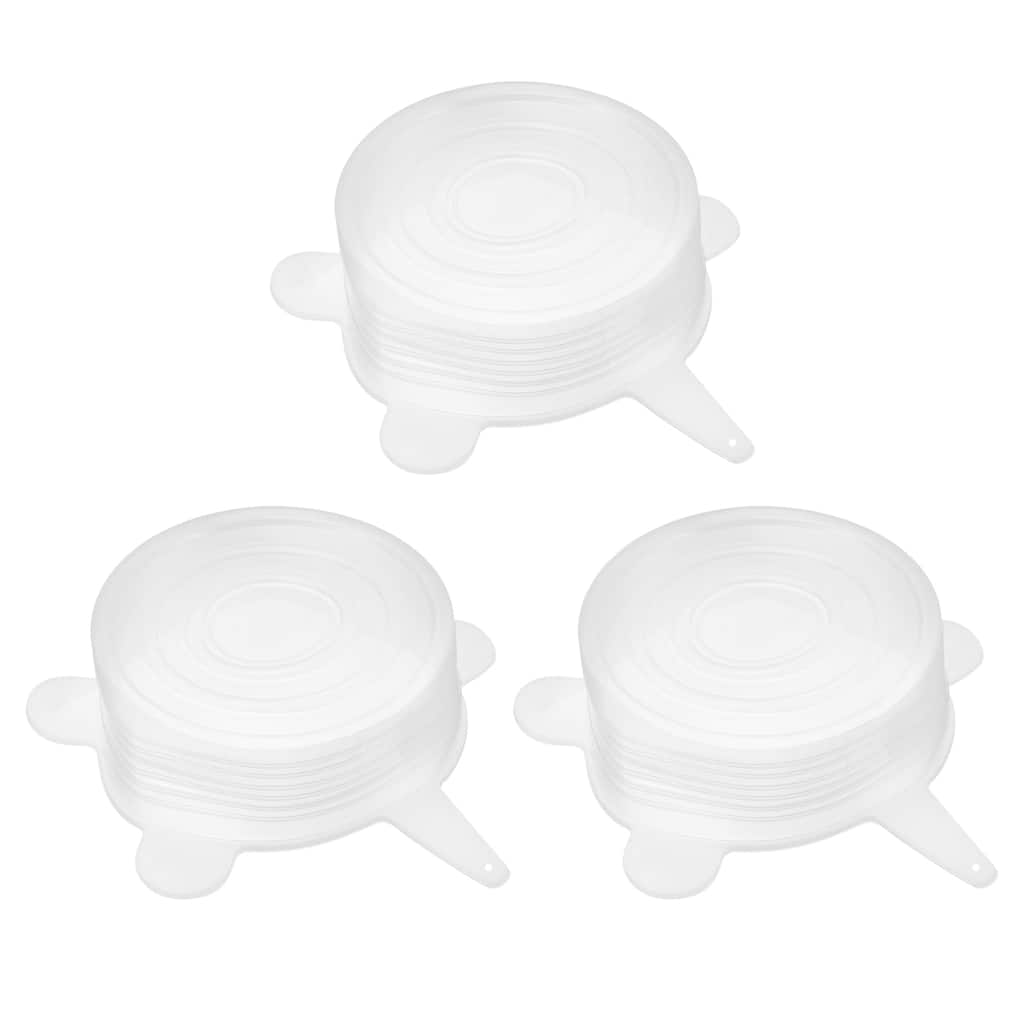 Silicone Stretch Lids, 3Pcs 2.56" Round Container Lid for Food Cover