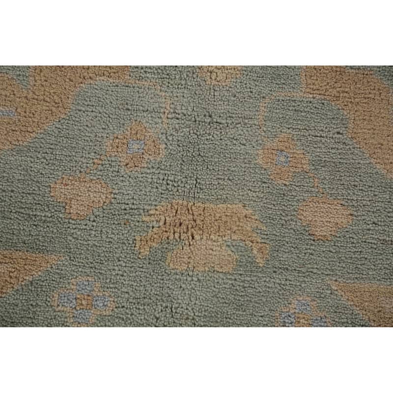 Oushak Indian Rug Hand-Knotted Transitional Wool Carpet - 8'0"x 9'9"