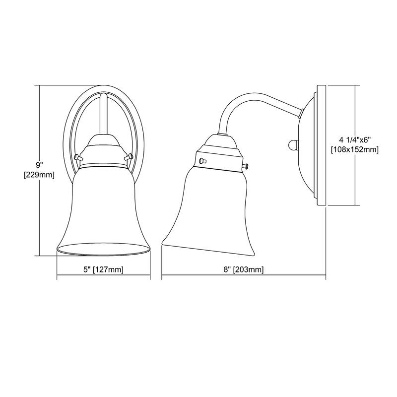 Elk Home Califon Oiled Bronze With White Glass 1 Light Vanity Light