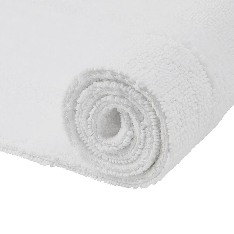 Better Trends Bath Rugs 100% Cotton Reversible Highly Water Absorbent Bathroom Rug for Shower, Sink, Bath Mats - Lux Collection