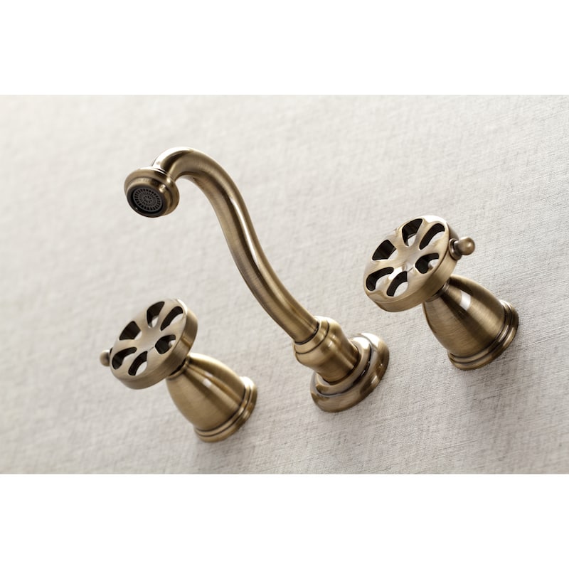Belknap Two-Handle 3-Hole Wall Mount Bathroom Faucet
