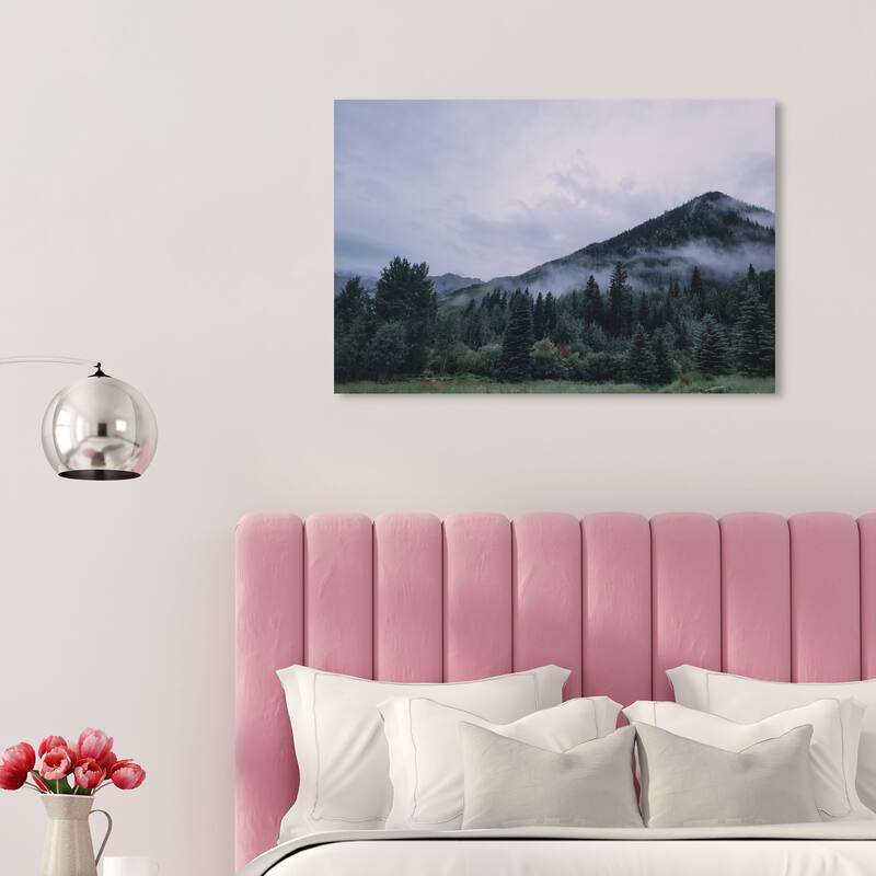 Wynwood Studio Canvas Nature and Landscape Cloudy Sky Forest Green and Dark Green Modern & Contemporary Wall Art Canvas Print - 20 x 30