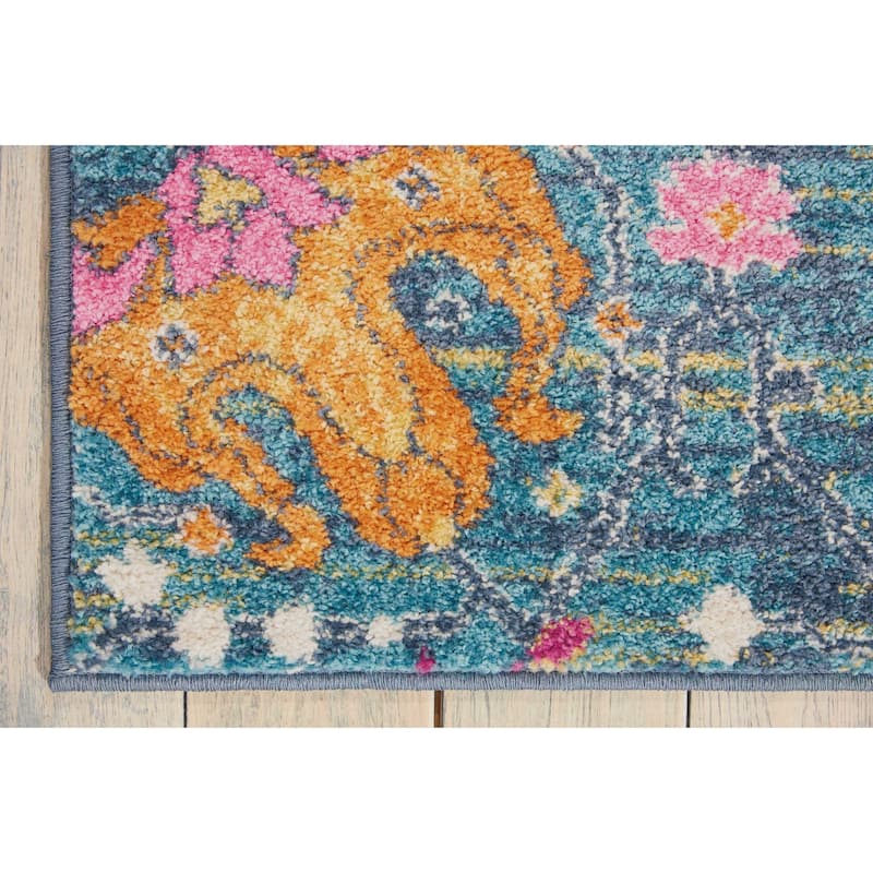 Nourison Passion Boho French Country Floral Area Rug.