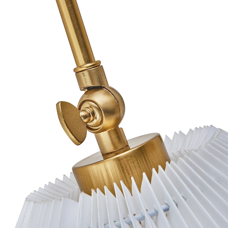 16 Inch 1 light bedroom wall sconce, rotatable arm, gold finish