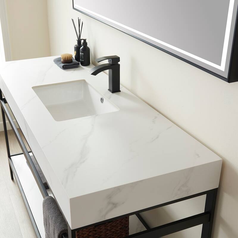 Miseno MV702560 Funes 60" Free Standing Single Basin Vanity Set with