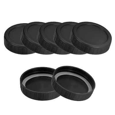 Mason Jar Lids, 10pcs Regular Mouth Storage Lids with 10 Silicone Ring