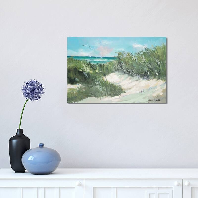iCanvas "Beach Coast Grass" by Jane Slivka Canvas Print - 12x18x1.5