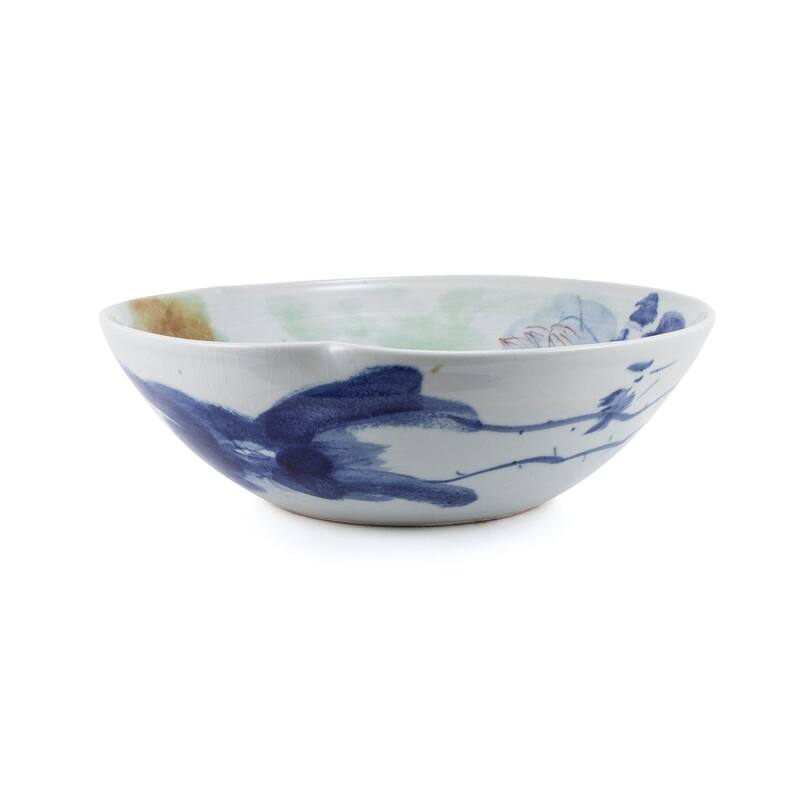 Swirl Bowl Blue Water Village Small