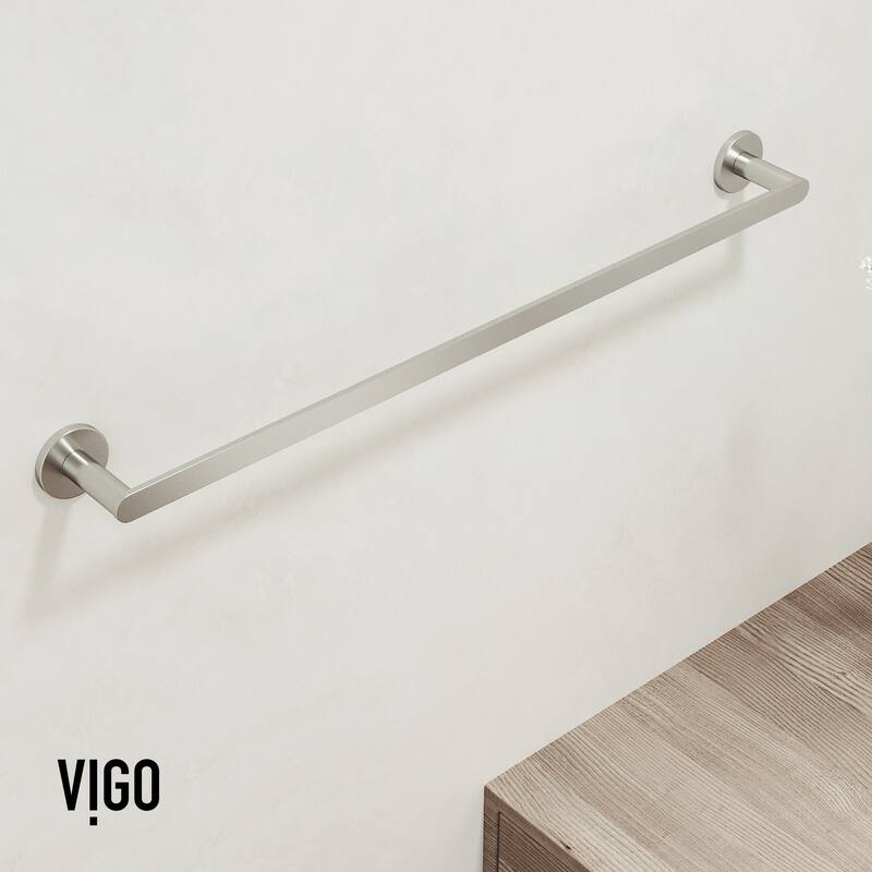 VIGO Arden 4-Piece Bathroom Hardware Accessory Set with 24 in. Towel Bar, Toilet Paper Holder, Hand Towel Holder, Hook