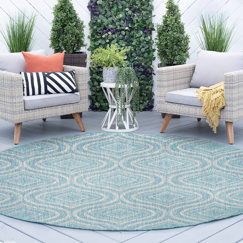 Colonnade Modern & Contemporary Abstract Indoor/Outdoor Area Rug
