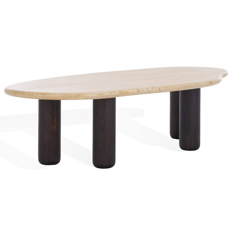 SAFAVIEH Couture Celestyn Travertine Coffee Table - 50"W x 24"D x 14"H