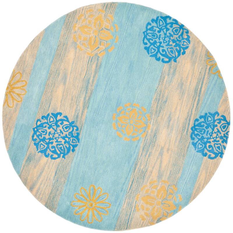SAFAVIEH Handmade Soho Kourtney Stripe N.Z. Wool Rug