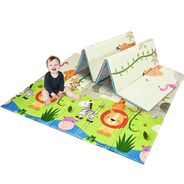 Portable Folding Baby Play Mat - Multi-Color. Opens flyout.