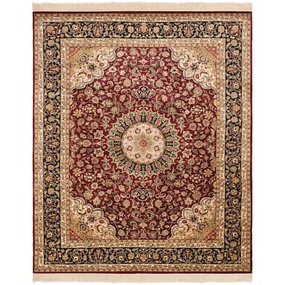 SAFAVIEH Couture Handmade Royal Kerman Matriona Traditional Red / Black