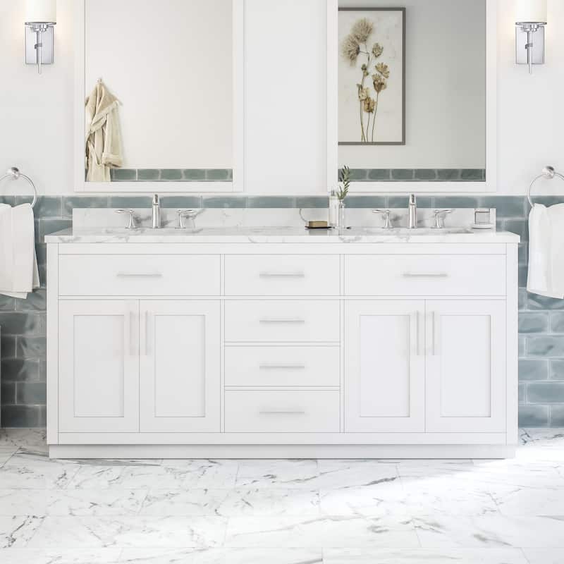 Athea Bathroom Vanity with White Engineered Marble Top