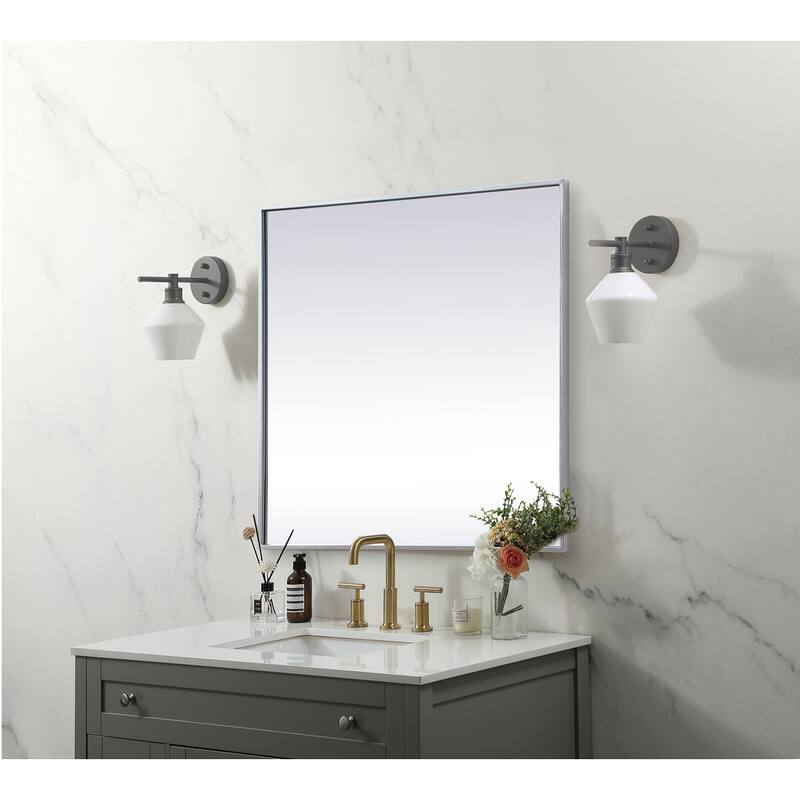 Indigo Home Metal Frame Square Mirror 30 inch