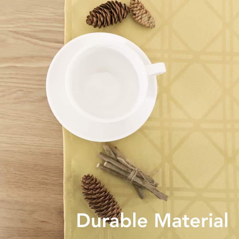 Geometric Jacquard Tablecloth Wrinkle Water Resistant Spill-Proof