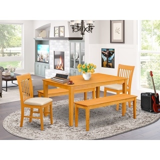 CANO5C-OAK set-Small Table and 2 Dining Chairs