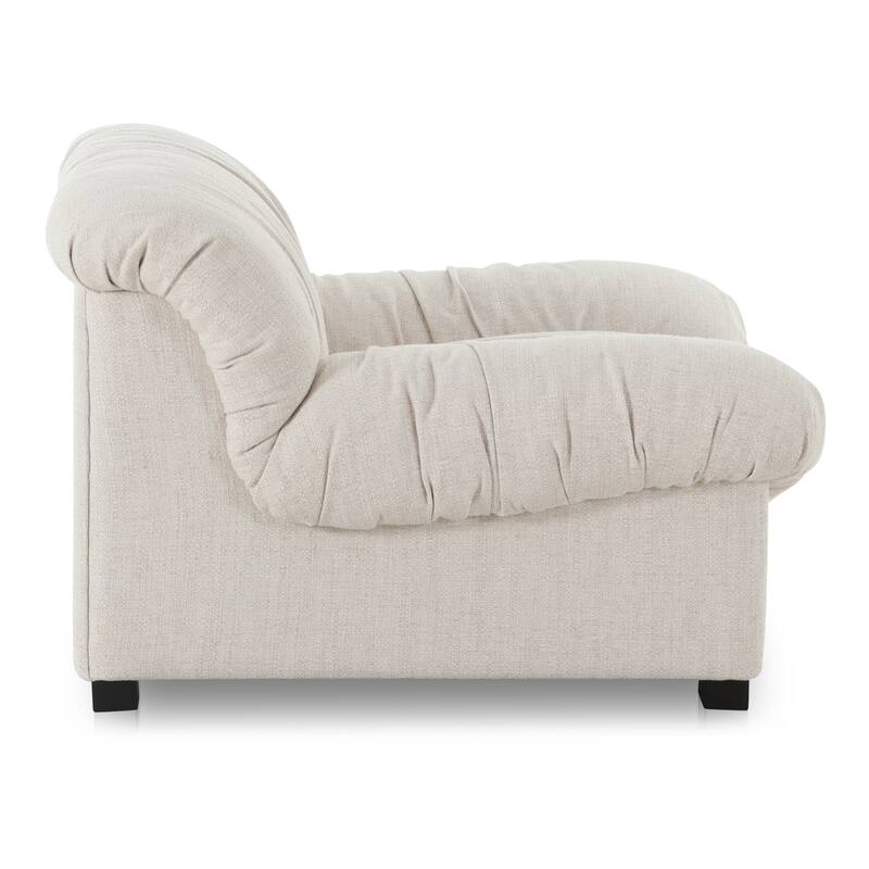 NADAAL STUDIOS Zarek Lounge Chair, Oversized Postmodern Design in Top Grain Leather, Tan