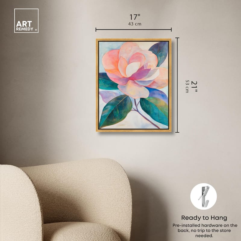 Pink Magnolia II Canvas by Art Remedy